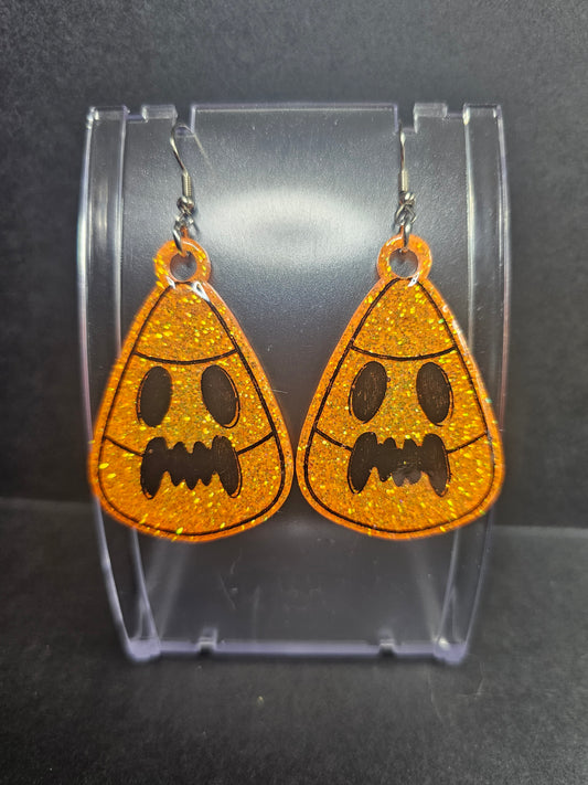 Cute and Creepy Candy Corn Dangle Earrings