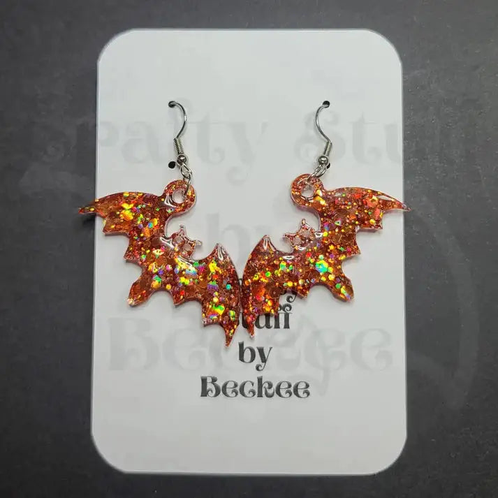 Dangle Bat Earrings