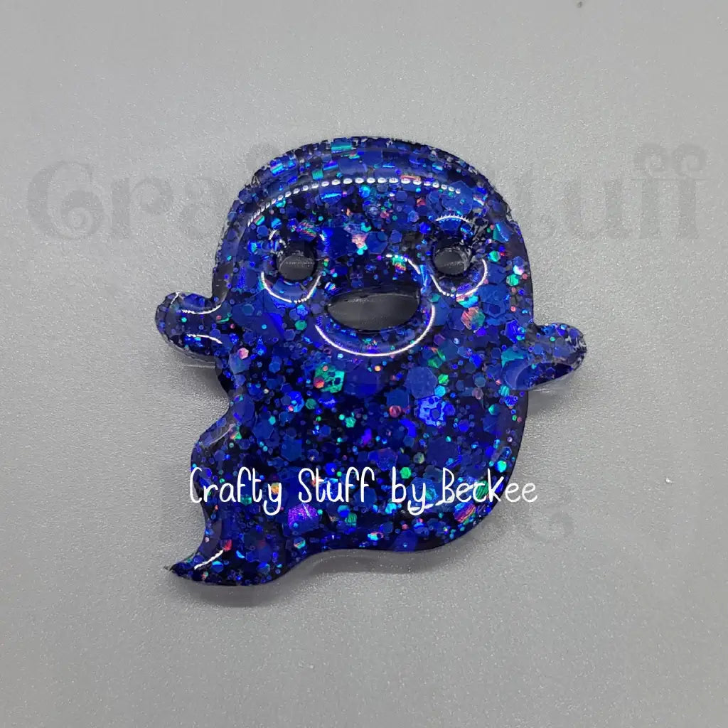 Happy Little Ghost Pin - Blue