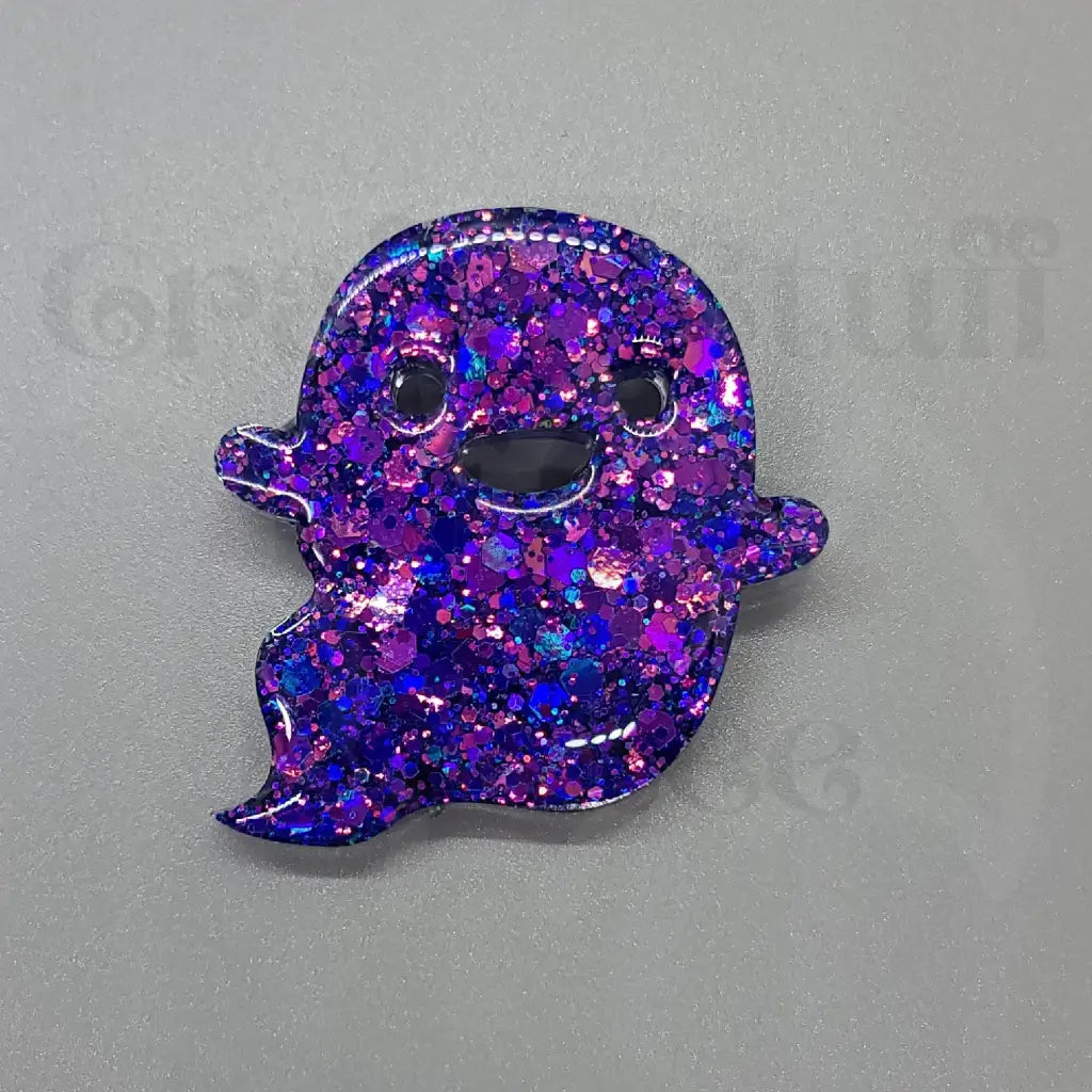 Happy Little Ghost Pin - Blue/Purple
