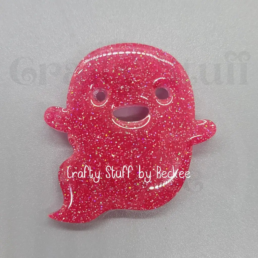 Happy Little Ghost Pin - Pink