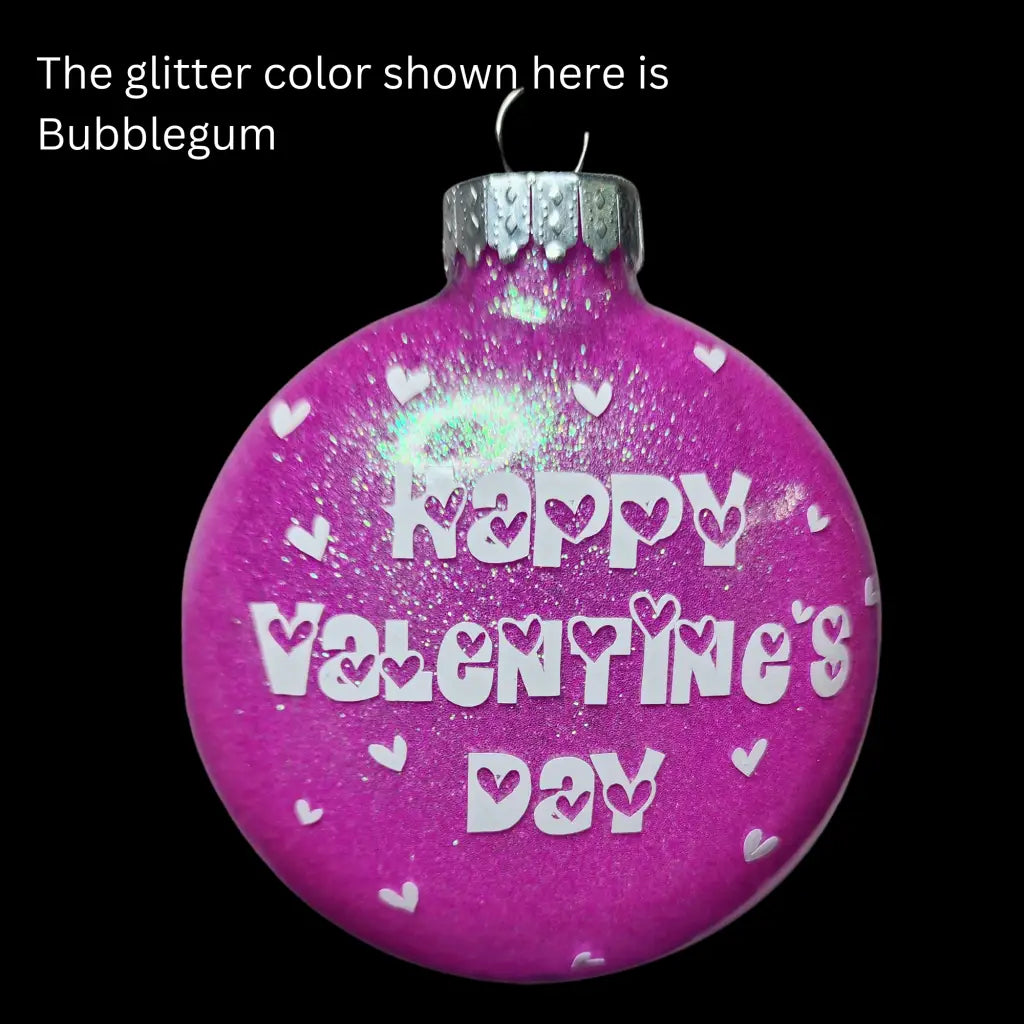 ’Happy Valentine’s Day’ Glass Ornament - Ornaments
