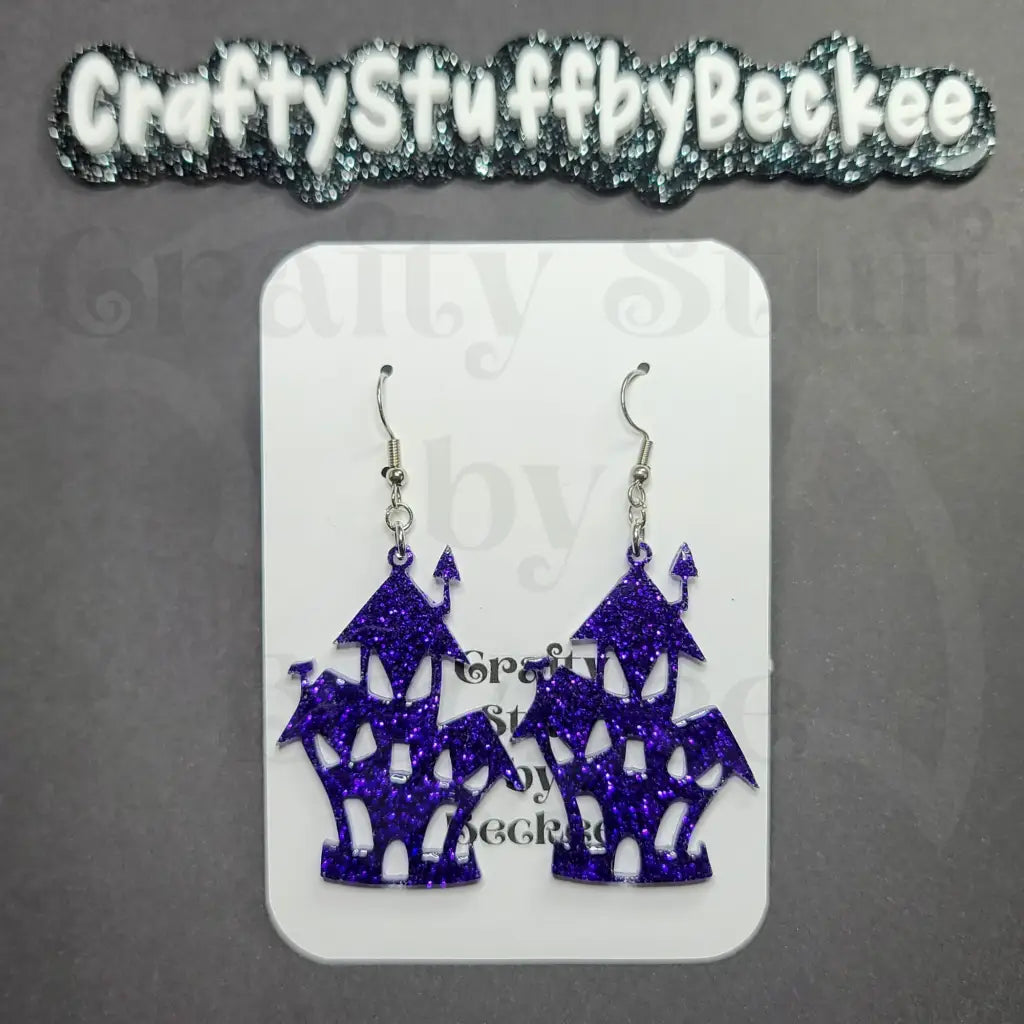 Haunted House Dangle Earrings - Earrings