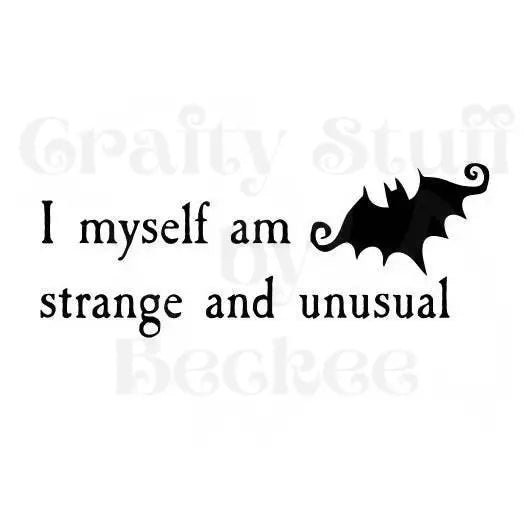 I Myself Am Strange and Unusual Vinyl Decal Die Cut Sticker