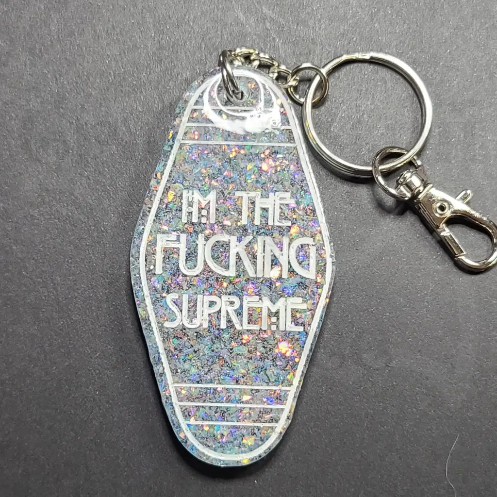 I’m The Fucking Supreme Keychain - Light Blue - Keychains
