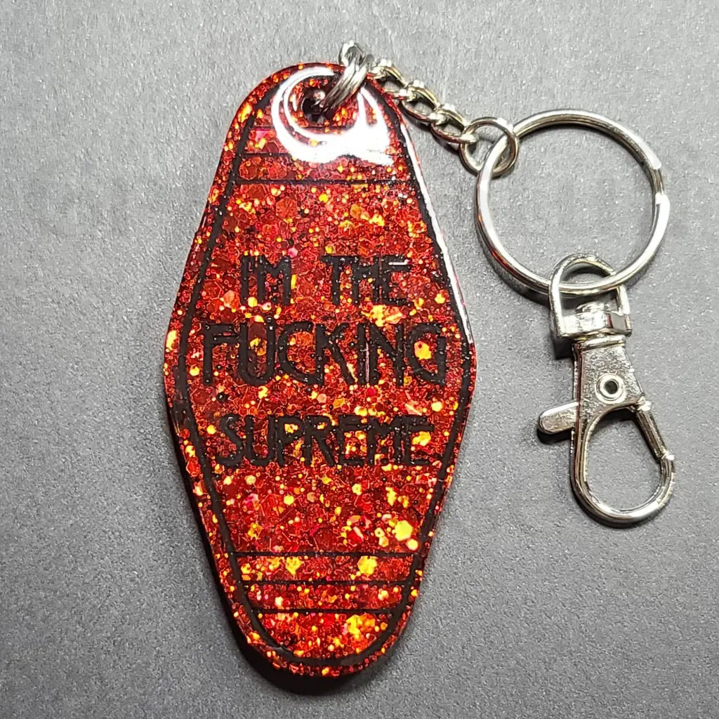 I’m The Fucking Supreme Keychain - Red - Keychains
