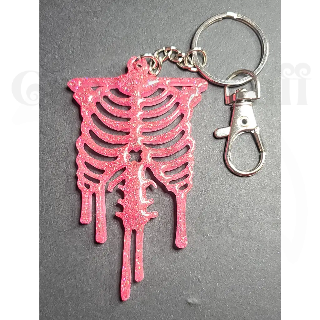 Ribcage Keychain - Pink - Keychains