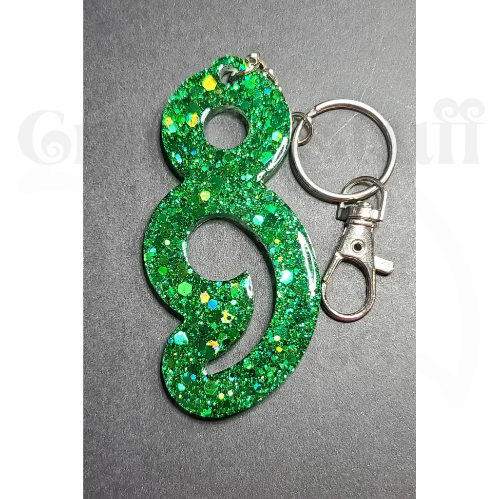 Semicolon Keychain - Green - Keychains