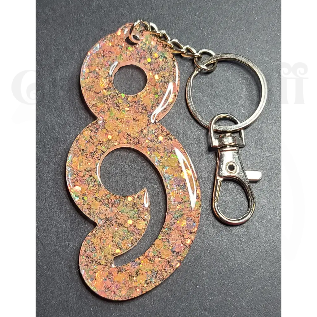 Semicolon Keychain - Peach - Keychains