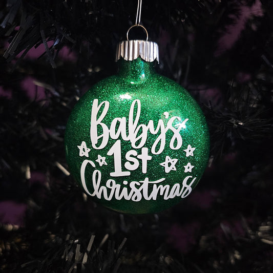 Baby's First Christmas Glass Ornament