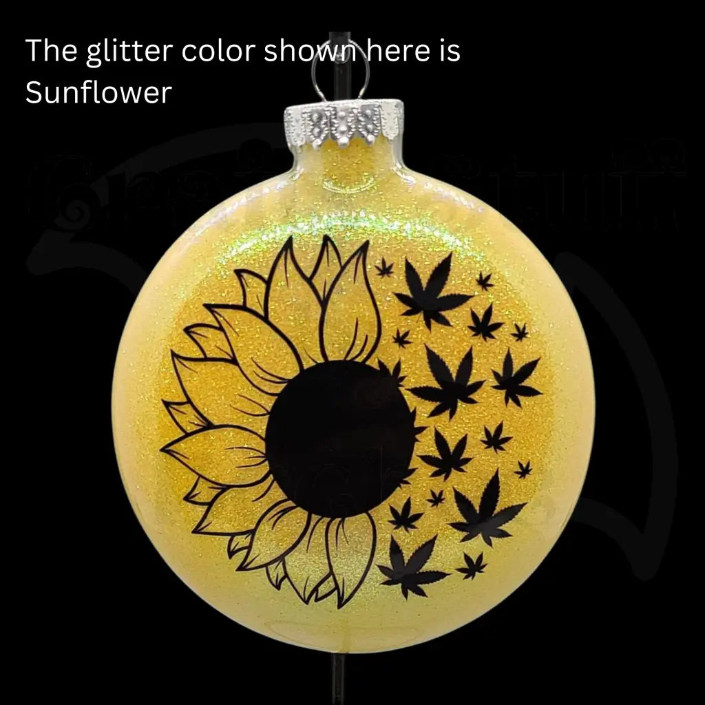 420 Sunflower Glass Ornament - Ornaments