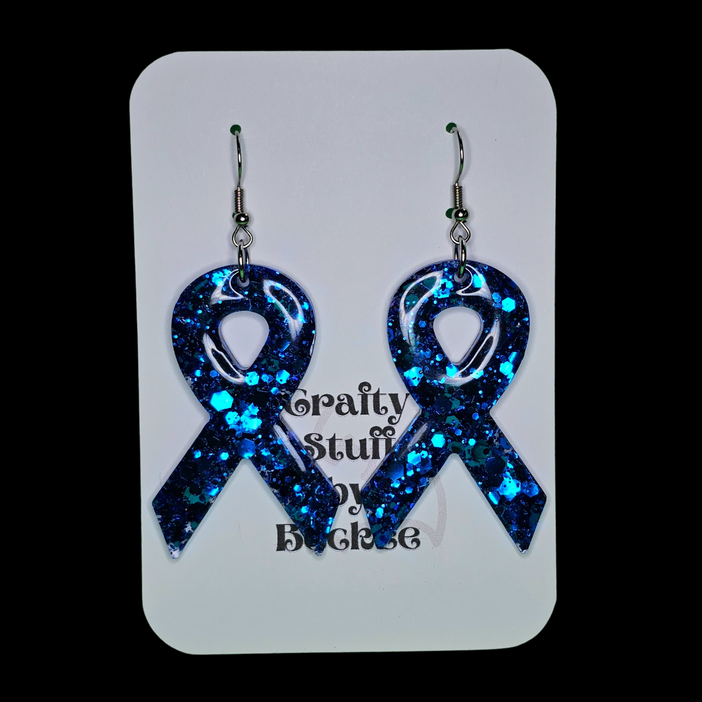 Support Ribbon Dangle Earrings