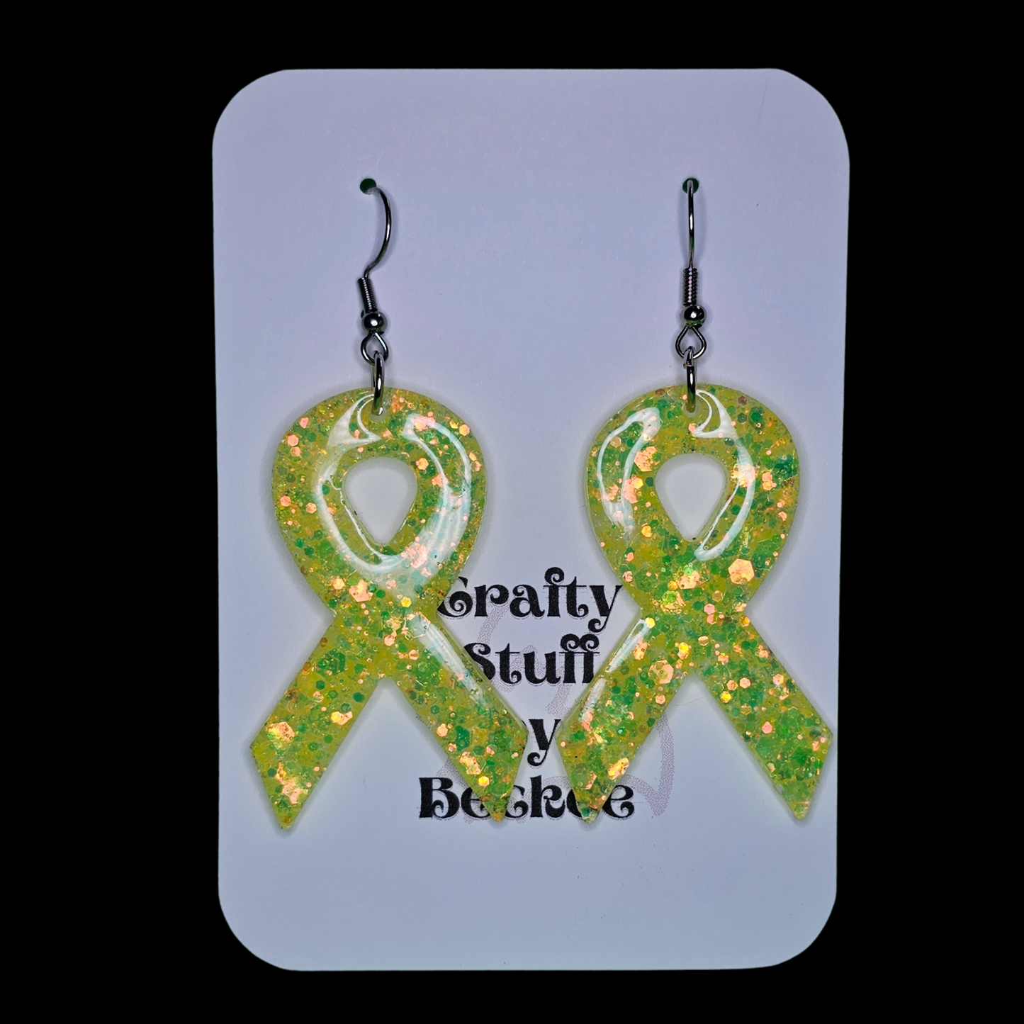 Support Ribbon Dangle Earrings