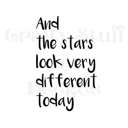 And The Stars Look Very Different Today Vinyl Die Cut