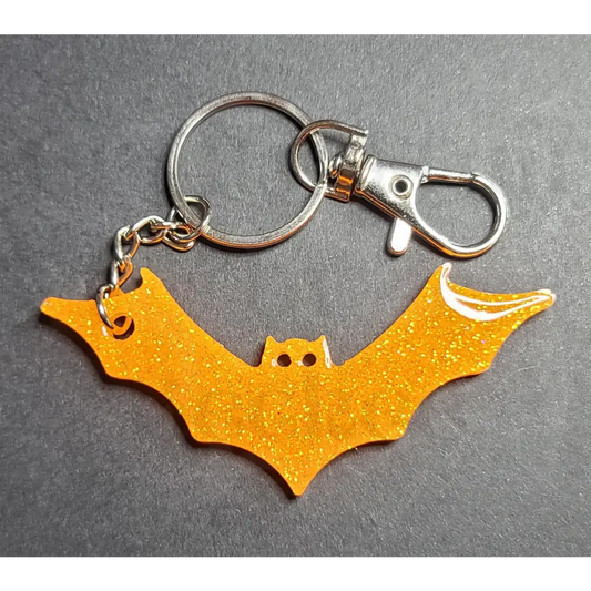 Bat Keychain - Orange - Keychains