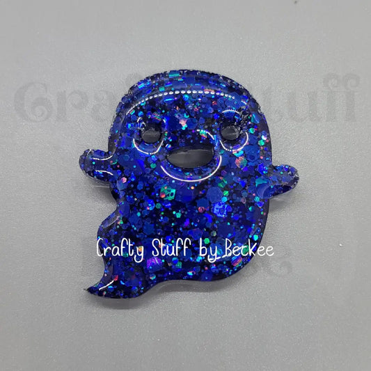 Happy Little Ghost Pin - Blue