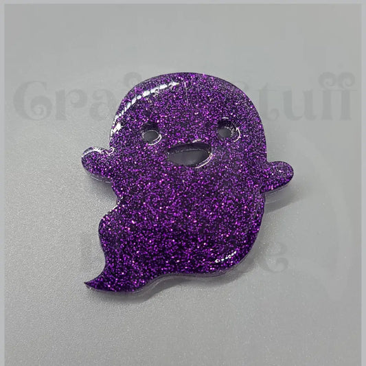 Happy Little Ghost Pin - Purple