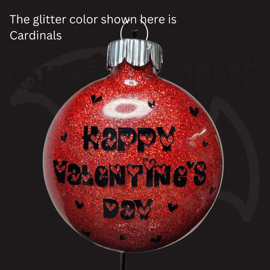 ’Happy Valentine’s Day’ Glass Ornament - Ornaments