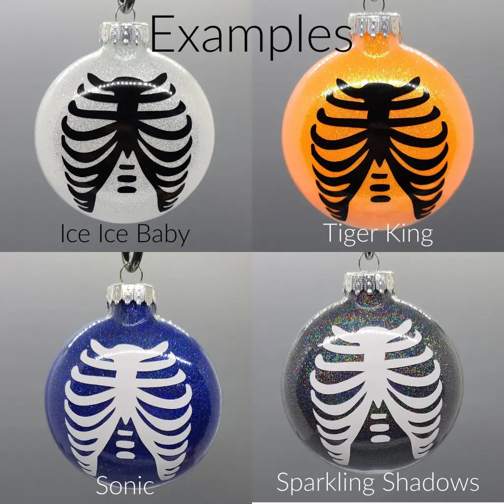 Human Ribcage Glass Ornament - Ornaments