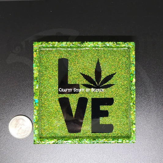 Love Weed Decorative Coaster - Coasters