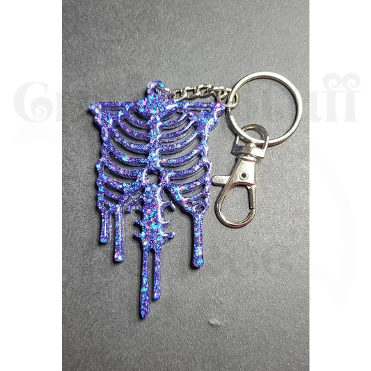 Ribcage Keychain - Blue - Keychains