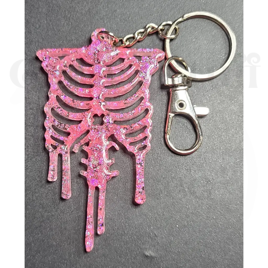 Ribcage Keychain - Pink - Keychains