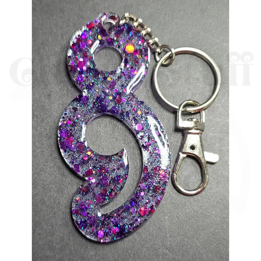 Semicolon Keychain - Purple - Keychains