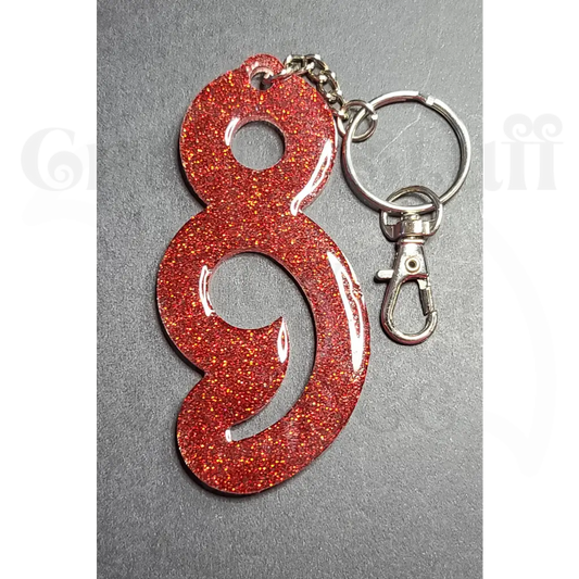 Semicolon Keychain - Red - Keychains