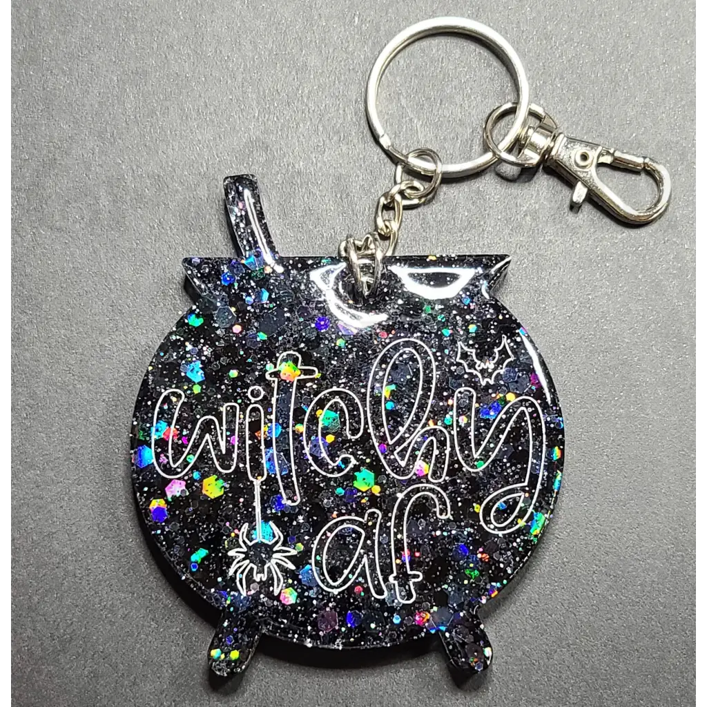 Witchy AF Keychain - Black - Keychains